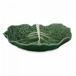Блюдо овальное «Капуста», 35,5 х 32,5 см, керамика, зеленый, серия Капуста, Bordallo Pinheiro, Португалия, BORDALLO PINHEIRO (Португалия)