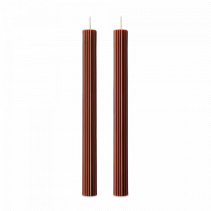 Набор из 2-х свечей, 24.5 см, коричневый, серия Edge, TKANO, Россия, Свечи