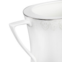 Молочник , 290 мл, костяной фарфор, белый, декор, серия Аврора Жемчуг, NARUMI, Япония_00815890038031506191.jpg