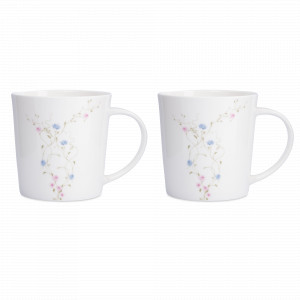 Набор из 2-х кружек, 450 мл, фарфор, белый, декор, серия Butterfly, ANNA LAFARG, Китай, 