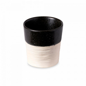 Стакан LATTITUDE BLACK, 180 мл, керамика, белый, черный, серия Notos, COSTA NOVA, Португалия, Стаканы для кофе