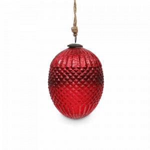 Украшение новогоднее Шишка подвес, 25 см, стекло, красный, ROOMERS FURNITURE, Нидерланды, ROOMERS FURNITURE (Нидерланды)
