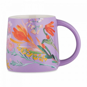 Кружка , 370 мл, фарфор, фиолетовый, декор, серия Garland, MAXWELL WILLIAMS, Австралия, MAXWELL & WILLIAMS (Австралия)