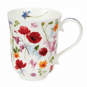 Кружка «Маки», 330 мл, костяной фарфор, декор, серия Braemar, DUNOON, Великобритания, Кружки