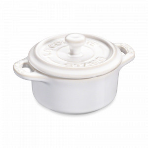 Кокот мини круглый, 10 см, керамика, цвет: слоновая кость, серия Ceramics, STAUB, Франция, STAUB (Франция)