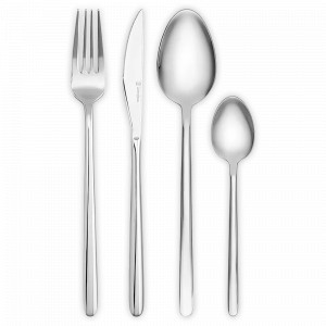 Набор столовых приборов на 4 персоны, 16 предметов, нержавеющая сталь 18/0, серебристый, серия Pure, LIBERTY JONES, Россия, Столовые приборы LIBERTY JONES