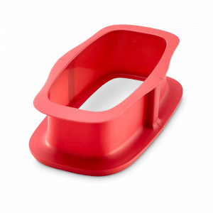 Форма разъемная прямоугольная с керамической тарелкой, 28 х 13 см, силикон, керамика, красный, LEKUE, Испания, LEKUE (Испания)