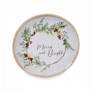 Тарелка десертная «Плющ и остролист Пожелание веселья», диаметр: 15 см, материал: керамика, декор, серия Плющ и остролист, Certified International, США, CERTIFIED INTERNATIONAL (США)