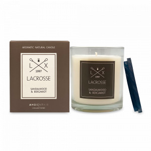 Свеча ароматическая «Sandalwood and Bergamot», 60 часов горения, воск, стекло, серия Lacrosse, AMBIENTAIR, Испания, Lacrosse AMBIENTAIR