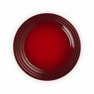 Тарелка десертная, 22 см, каменная керамика, красный, серия Cerise, LE CREUSET, Франция, Тарелки круглые
