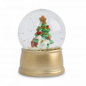Декор - снежный шар Ель с подарками, с подсветкой, 7 см, стекло, полирезин, серия New Year, ANNA LAFARG, Китай, Скидка до -20% на бренд ANNA LAFARG