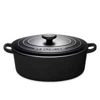 Утятница с крышкой, 29 см, чугун, черный, серия Matte Black, LE CREUSET, Франция, 