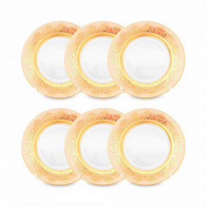 Набор из 6-ти десертных тарелок Cream Gold, 17 см, фарфор, бежевый, золотой, серия Constanza Marakesh, FALKENPORZELLAN, Германия, Скидка до -30% на фарфор FALKENPORZELLAN