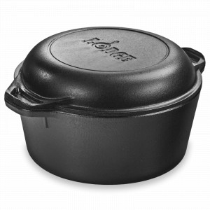 Жаровня с крышкой-сковородой, 4,7 л, 26 см, чугун, серия Classic, LODGE, США, LODGE (США)