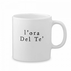 Кружка «Время чая», 350 мл, керамика, белый, декор, серия Bianca Easy, NUOVA CER, Италия, Bianca Easy NUOVA CER