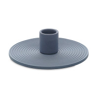 Подсвечник , 12 см, керамика, темно-синий, серия Essential, TKANO, Россия