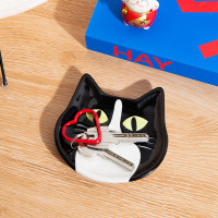 Поднос декоративный, 10 х 10 см, керамика, черный, белый, серия Cat, DOIY, Испания_00822820052737344954.jpg