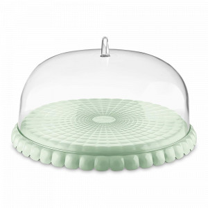 Блюдо для торта с крышкой, пластик (SAN), 36 см, зеленый, серия Tiffany, GUZZINI, Италия, GUZZINI (Италия)