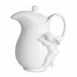 Кувшин с крышкой, 1 л, фарфор, белый, серия Воришки, CLAYSTREET, Россия, CLAYSTREET (Россия)
