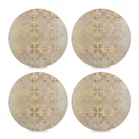 Набор из 4-х подстановочных салфеток Gold Impressions, 29 см, пробка, декор, CREATIVE TOPS, Великобритания, 