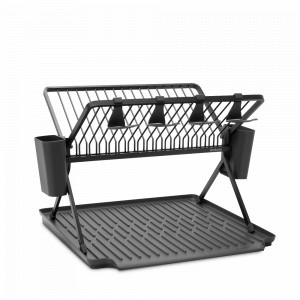 Сушилка для посуды складная, 51 х 42 см, нержавеющая сталь, пластик, серый, серия Sink Side, BRABANTIA, Бельгия, Сушилки для посуды