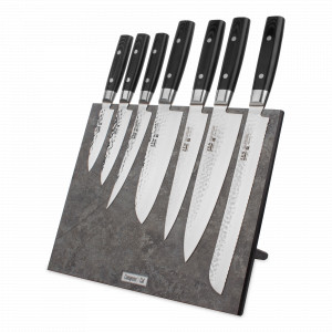 Набор кухонных ножей, 7 штук, на магнитной подставке ComposeEat (Vintage Grey), серия Zen, YAXELL, Япония, YAXELL (Япония)