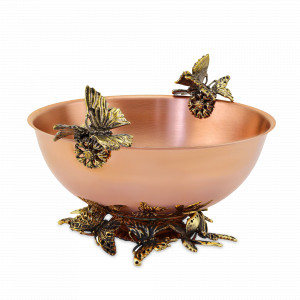 Миска «Бабочка», медь, серия Летний сад, Кольчугинский Мельхиор, Россия, Кольчугинский мельхиор