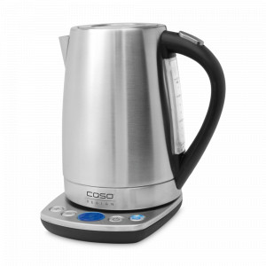 Чайник электрический WK 2200, 1,7 л, нержавеющая сталь, черный, стальной, CASO, Германия, CASO (Германия)