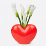 Ваза для цветов, 15.5 см, керамика, красный, серия Love, DOIY, Испания_00819740048697464362.jpg