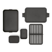 Ланч-бокс Bento большой, 25.5 х 16.7 см, пластик, антрацит, серия Make & Take, BRABANTIA, Бельгия_00812680051368318816.jpg