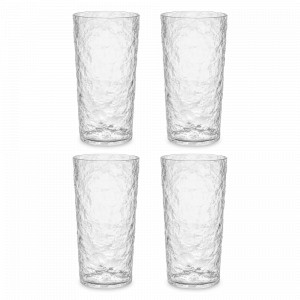 Набор из 4-х высоких стаканов, 540 мл, акрил, прозрачный, серия Arctic, LIBERTY JONES, Россия, Посуда для пикника