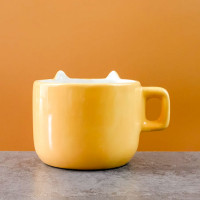 Кружка Котик, 450 мл, керамика, желтый, серия Animals, REPAST, Чехия_00821350066425201839.jpg