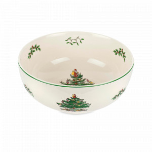 Салатник , диаметр: 24 см, материал: фаянс, цвет: декор, серия Рождественская ель, SPODE, Великобритания, Рождественская ель SPODE
