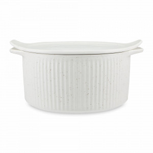 Форма круглая с крышкой для запекания, 33 х 23 см, 3 л, фарфор, молочный в крапинку, серия Speckle, MAXWELL WILLIAMS, Австралия, Посуда для приготовления MAXWELL & WILLIAMS