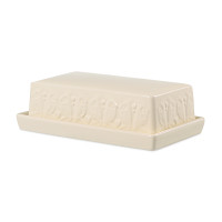 Маслёнка , 18 х 10 см, керамика, кремовый, серия Birds of Paradise, LIBERTY JONES, Россия