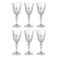 Набор из 6-ти бокалов для вина, 210 мл, хрустальное стекло, серия Melodia, RCR, Италия