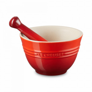 Ступка с пестиком, керамика, 300 мл, красный, серия Cerise, LE CREUSET, Франция, Керамическая посуда Le Creuset 