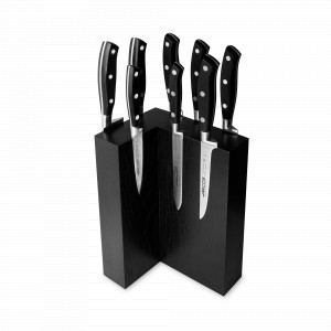 Набор из 8-ми кухонных ножей на подставке из дуба, серия Riviera, ARCOS, Испания, Набор ножей сантоку