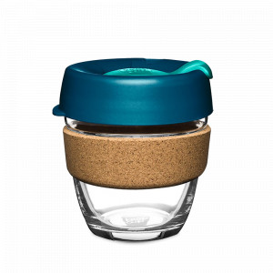 Кружка дорожная Brew Cork S, закаленное стекло, пластик, 227 мл, серия Polaris, KEEPCUP, Австралия, Термокружки