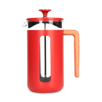 Френч - пресс кофейник, 1 л, нержавеющая сталь, стекло, красный, серия La Cafetiere, KITCHEN CRAFT, Великобритания
