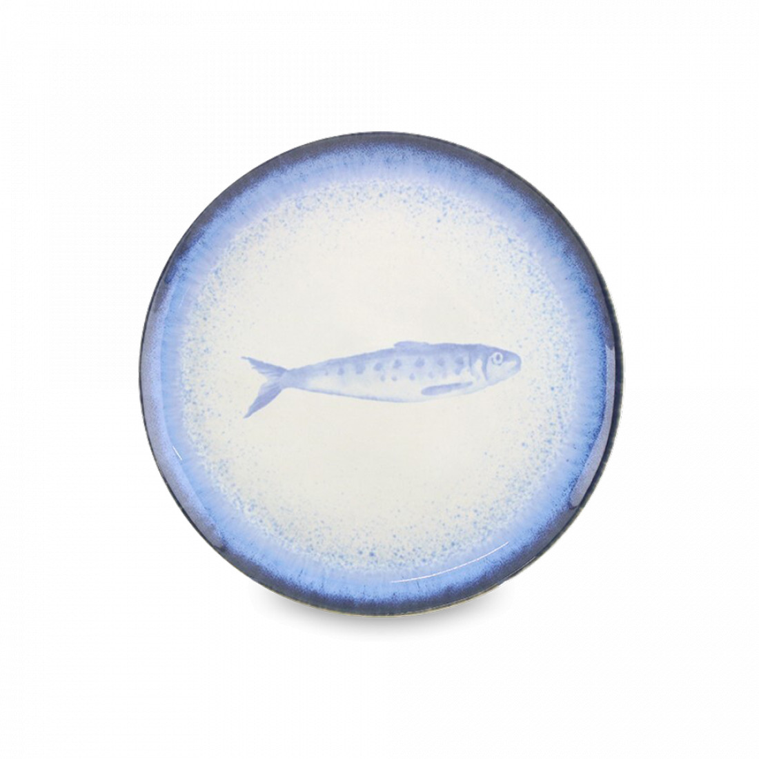 Тарелка закусочная, 21 см, керамика, белый, синий, серия Sardinhas, COSTA NOVA, Португалия