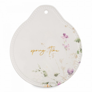 Подставка под горячее Полевые цветы, 20 см, керамика, пробка, белый, декор, серия Meadow, ANNA LAFARG, Китай, Meadow ANNA LAFARG