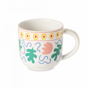 Кружка Tulip, 490 мл, керамика, белый, декор, серия Summer Bliss, COSTA NOVA, Португалия, Кружки Costa Nova