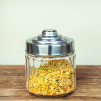 Банка для хранения, 0.8 л, стекло, нержавеющая сталь, HOMEFEEL, Россия_00820010061864885164.jpg