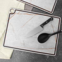 Доска разделочная c желобом, 42 х 31см, мраморный Грейс, композитный материал, серия ProFashion, ComposeEat, Россия_00819710055782916815.jpg