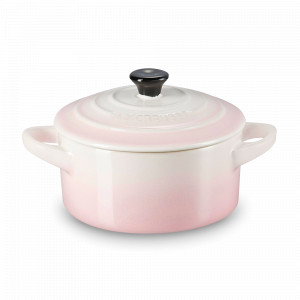 Кокот с крышкой, 10 см, керамика, розовый, серия Shell Pink, LE CREUSET, Франция, Кокотница Le Creuset