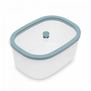 Контейнер вакуумный, 1.4 л, полипропилен, стекло, голубой, серия Fresco, STATUS, Словения, STATUS (Словения)