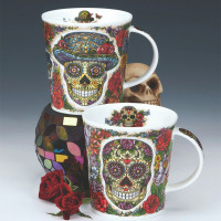 Кружка «Dua de Muertos», 320 мл, костяной фарфор, белый, декор, серия Lomond, DUNOON, Великобритания_00822110047604253827.jpg