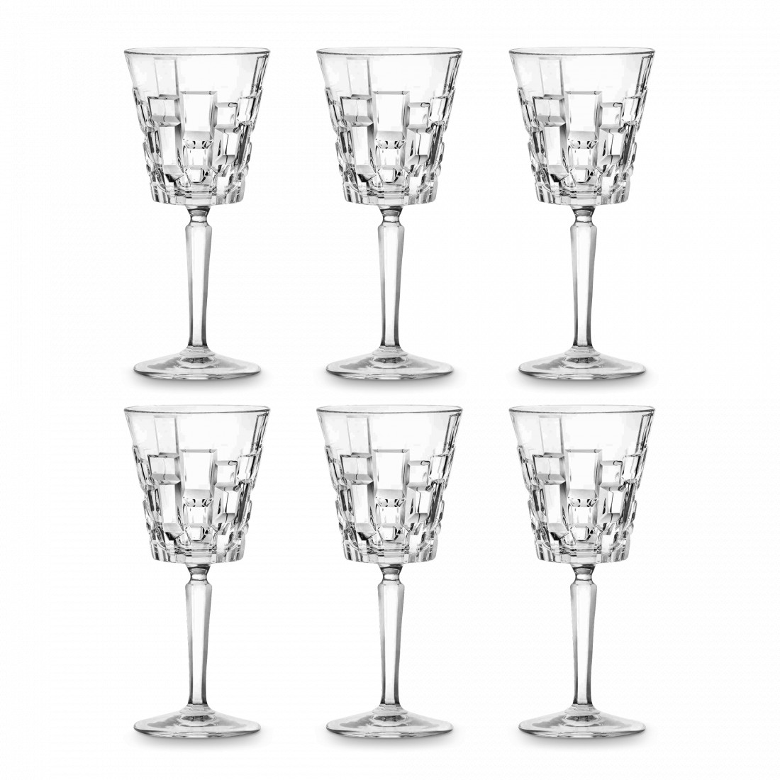 Набор из 6-ти бокалов для вина, 200 мл, хрустальное стекло, серия Etna, RCR, Италия