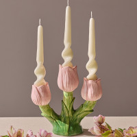 Подсвечник для 3-х свечей Floret, 20 см, фарфор, розовый, серия Blossom, TKANO, Китай_00822870055314362515.jpg
